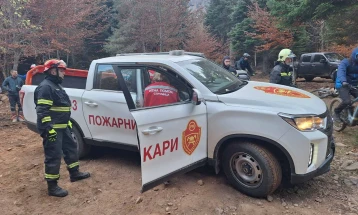 Струмичките пожарникари транспортираа повреден велосипедист од планината Беласица