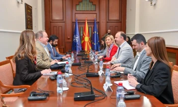 Speaker Gashi, Secretary General Dimovska meet NDI representatives