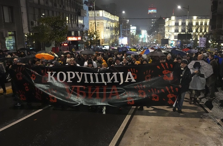 Anti-corruption rally held against Serbian government after accident