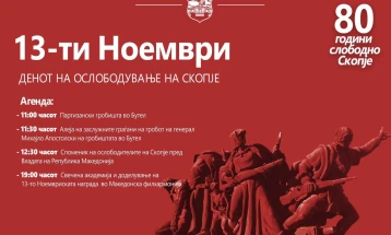 Одбележување на 80-годишнината од ослободувањето на Скопје