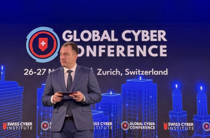 Minister Andonovski addresses opening of Global Cyber Conference in Zurich