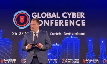 Minister Andonovski addresses opening of Global Cyber Conference in Zurich