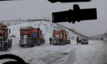 Семејство со две деца заглави во снегот близу Леуново