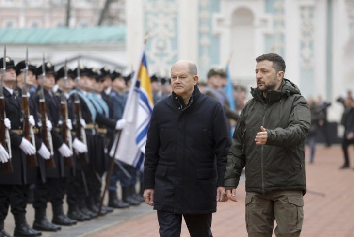 Шолц го предупреди Путин за време на престојот во Киев: Ние остануваме моќни