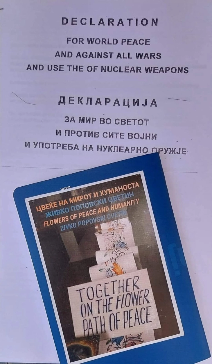 Цветиновата Декларација за мир и против нуклеарното оружје ја потпишаа повеќе од 2500 граѓани