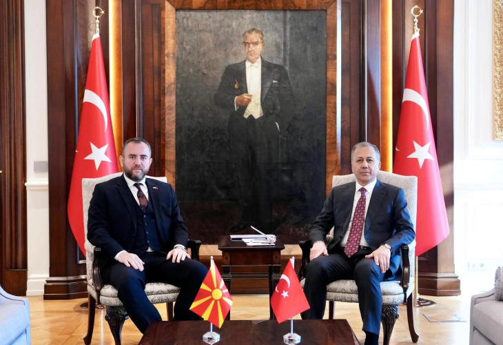 Minister Toshkovski, Turkish counterpart Yerlikaya confirm their countries' excellent cooperation