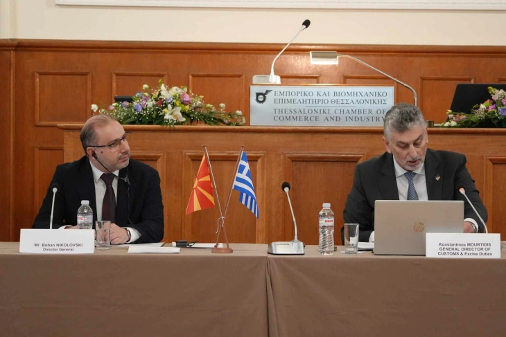 Customs Administration head Nikolovski meets Greek counterpart, Mourtidis