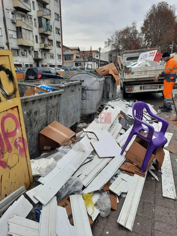 NP Higjiena Komunale-Shkup ka larguar 50 metra kub mbeturina nga deponitë e egra gjatë 24 orëve të kaluara