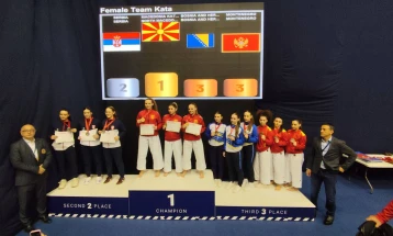 Македонските каратистки балкански првенки во кати