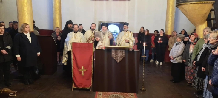 Епископот Делчевско-каменички г.Марко го отслужи првиот акатист во Велигденските пости во Делчево