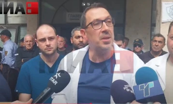 38 patients treated at Shtip hospital, all stable with second-degree burns