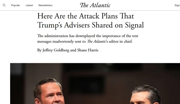 The Atlantic publishes more leaked military details from Signal chat