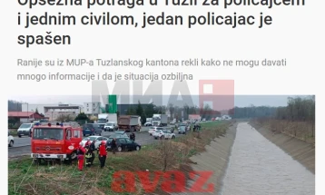 Dy policë dhe një civil janë zhdukur në lumin e përmbytur Jala, BeH