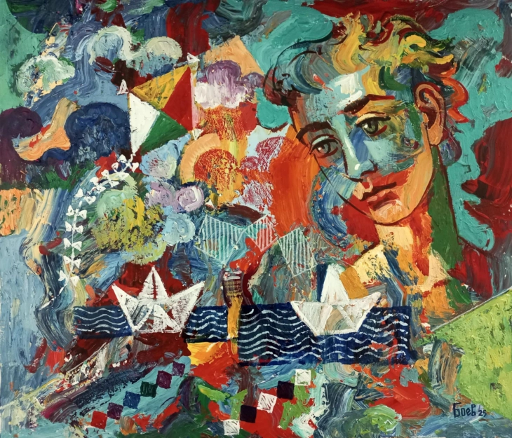 Goran Boev's paintings on display in Skopje