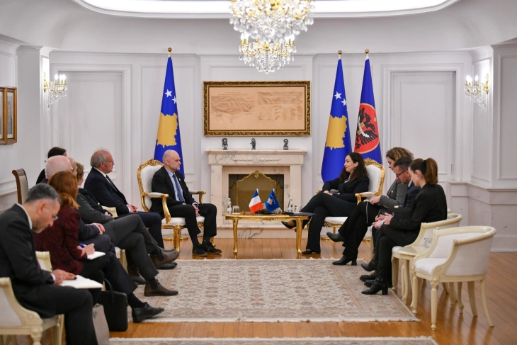 Presidentja Vjosa Osmani priti në takim delegacionin e Asamblesë Kombëtare të Francës