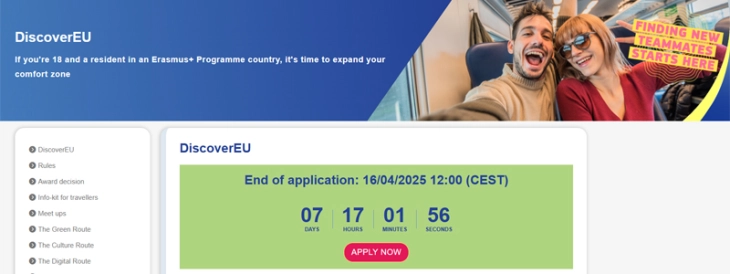 European Commission opens call for free travel passes across Europe for 18-year-olds