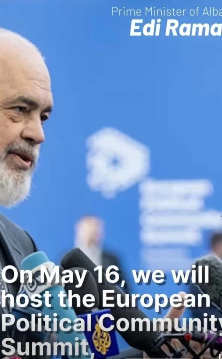 Më 16 maj në Tiranë, Samit i Komunitetit Politik Evropian