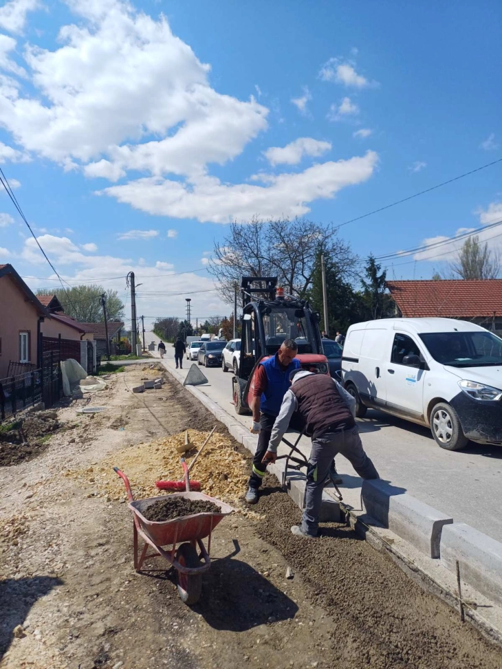 Општина Илинден почна со изградба на тротоар на дел од улица „2“ во населба Илинден