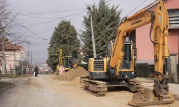 Во тек е изградба на скоро 900 метри атмосферска канализација на улица „Бајрам Шабани“ во Куманово