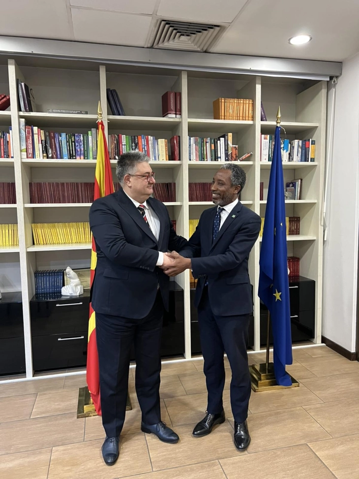 Minister Minchev meets head of WHO office in Skopje, Akeem Ali