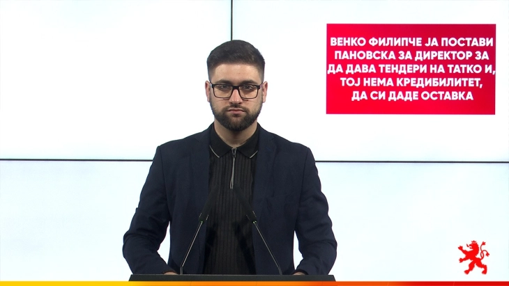 Манасиевски: Филипче ја постави Пановска за директор за да дава тендери на татко и, тој нема кредибилитет, да си даде оставка