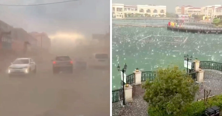 Песочни бури и град низ Кина, силен ветер и проблеми во сообраќајот во Пекинг  