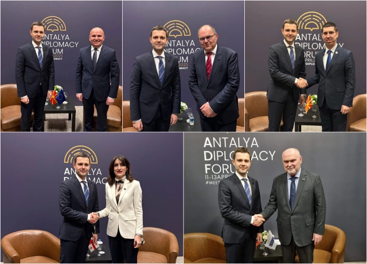 Муцунски со бројни билатерални средби на маргините на Анталија Дипломатскиот форум