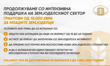 Është shpallur thirrje publike për Masën 112 për ndihmë për bujqit e rinj për të filluar veprimtari bujqësore