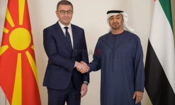 Kryeministri Mickoski u takua me presidentin e Emirateve të Bashkuara Arabe sheikun Muhamed Bin Zajed Al-Nahjan