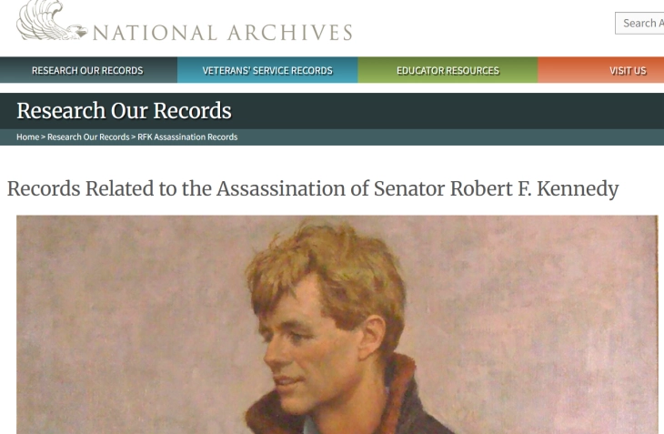 Американската влада објави околу 10.000 страници документи за атентатот на Роберт Кенеди