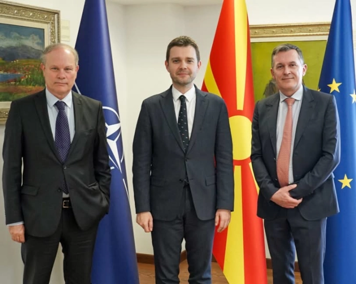 FM Mucunski meets French Ministry for Europe and Foreign Affairs officials Roquefeuil and Troccaz