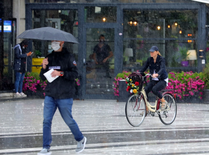 Weather: Cloudy with intermittent downpours; high 25°C