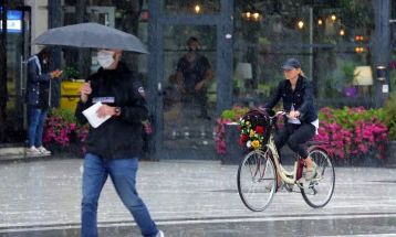 Weather: Cloudy with intermittent downpours; high 25°C