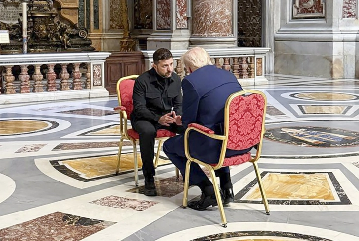 Ukrainian media: Trump, Zelensky spoke for 15 minutes in basilica