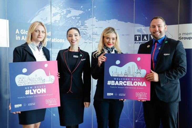 По три години, од 3 мај летови Скопје Барселона, стартува и авиолинијата за Лион