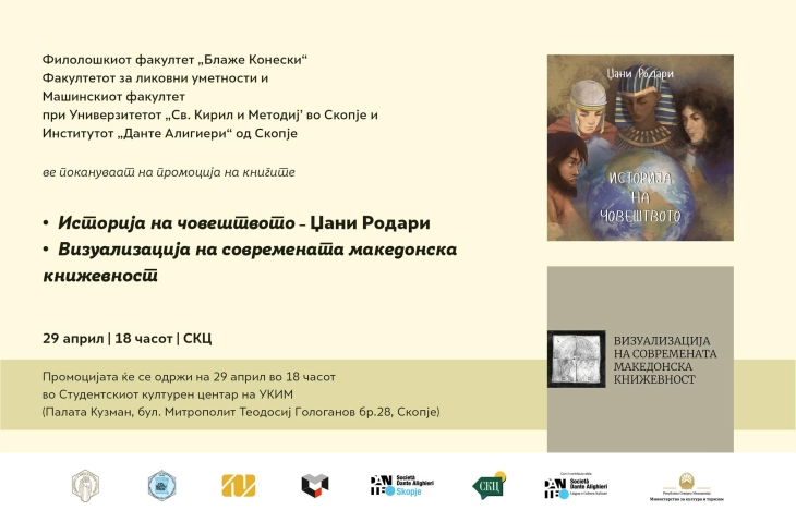 Промоција на две книги во  Студентскиот културен центар на УКИМ