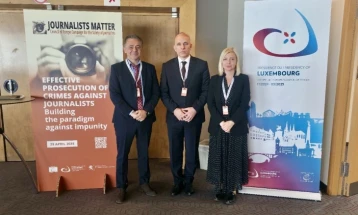 Ndihmësministri Ismaili në konferencë për mbrojtjen e gazetarëve në Këshillin e Evropës në Luksemburg