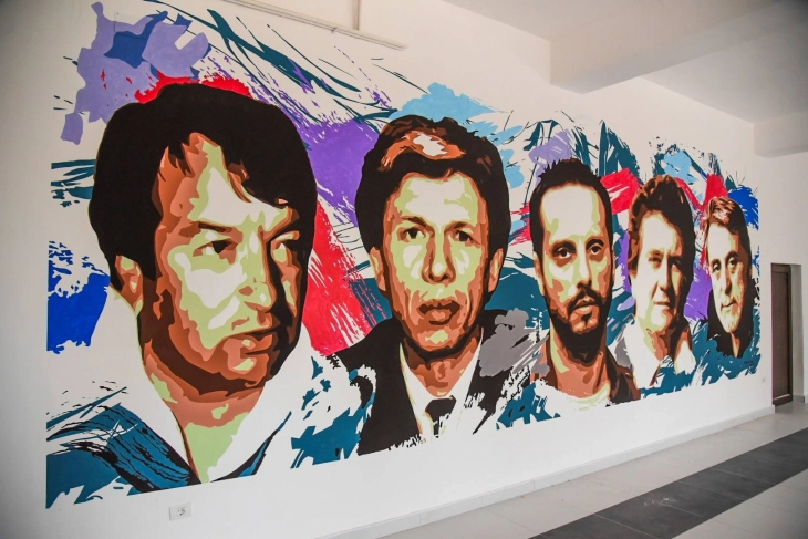 Во Валандово е поставен мурал со ликови на истакнати уметници од овој град