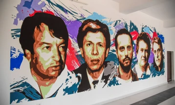 Во Валандово е поставен мурал со ликови на истакнати уметници од овој град