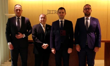 Takim i ministrit Mucunski me kryetarin e Organizatës së Tregtisë së Jashtme të Japonisë - JETRO, Susumu Kataoka