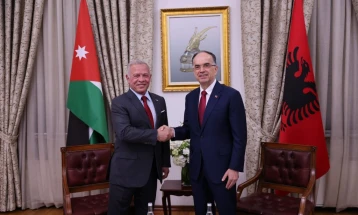 Јорданскиот крал Абдула Втори во посета на Тирана