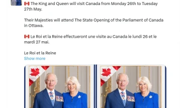 Британскиот крал и кралица кон крајот на месецов во посета на Канада