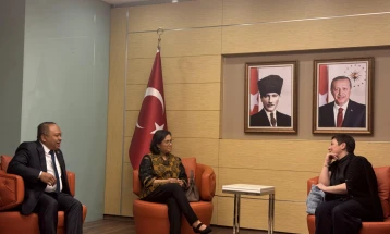 Dimitrieska-Kochoska meets with Turkish Treasury and Finance Minister Şimşek