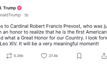 Трамп со нетрпение очекува средба со првиот американски папа