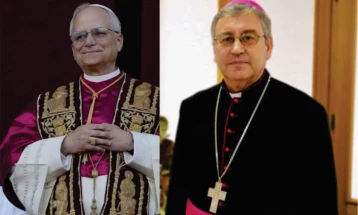 Бискупот Стојанов упати честитки до папата Лав Четиринаесетти