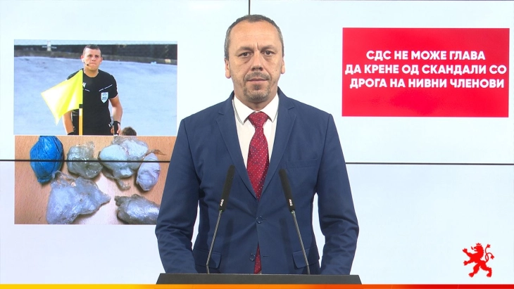 Петрушевски: СДС не може глава да крене од скандали со дрога на нивни членови