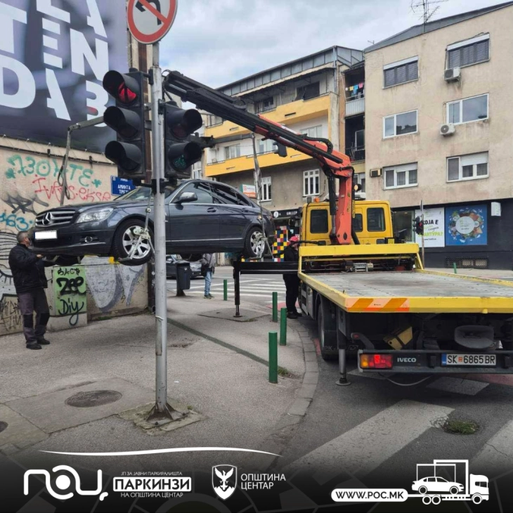 Mинатата недела отстранети 104 непрописно паркирани возила во општина Центар