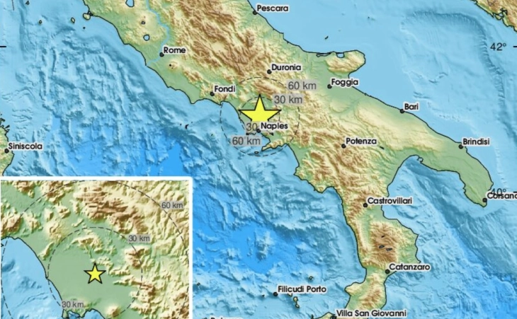 Серија земјотреси во подрачје на супервулкан во Италија