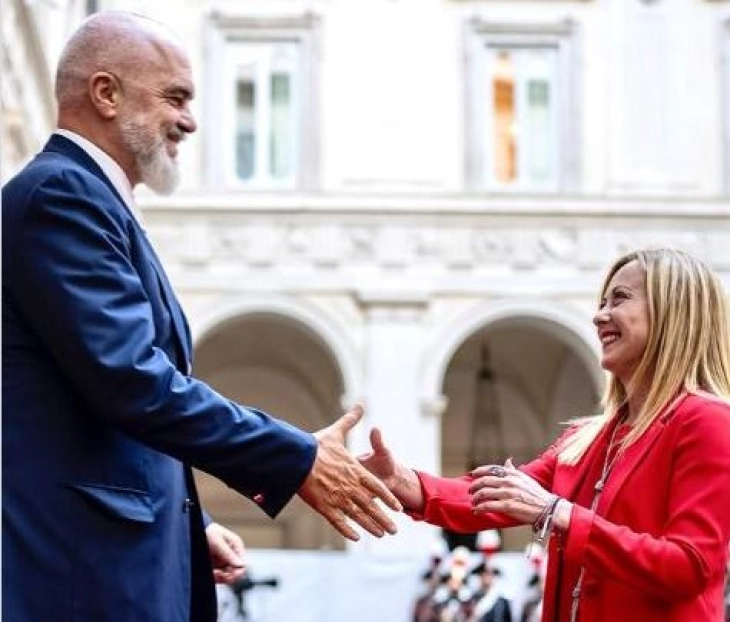 Kryeministrja italiane, Xhorxha Meloni ia uroi fitoren Edi Ramës