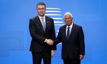 Mickoski says will convey gov’t positions on constitutional changes to EU Council President Costa 